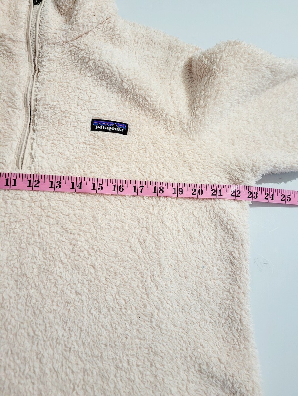 Patagonia Los Gatos 1/4 Zip Sherpa Fleece Pullover Cream Ivory Women's XL - Picture 9 of 12
